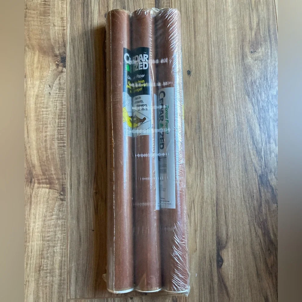 NEW Cedarized Cedar Liner Paper 3 ROLLS 17.5” X 12 FT‎ Each Roll Closets Drawers